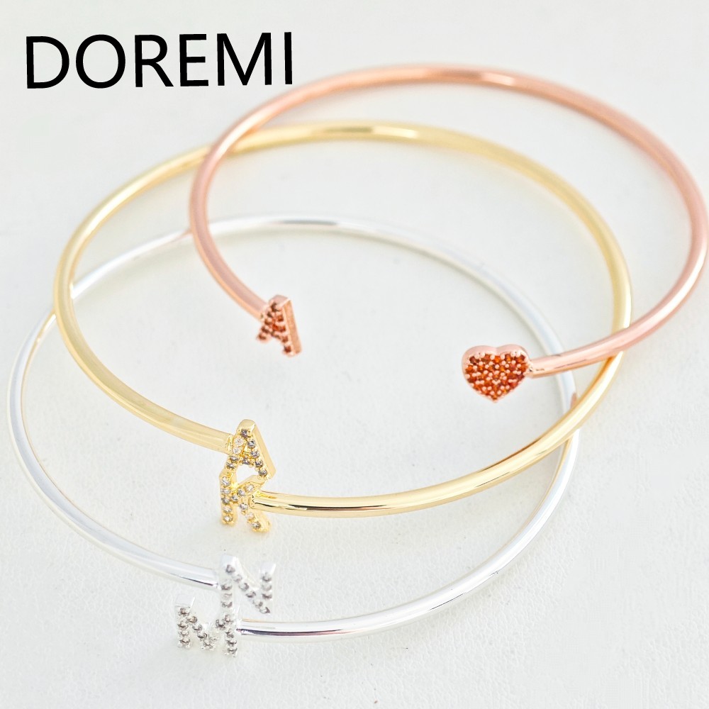 Cuff Bangle Bracelet - Браслеты DOREMI с буквами на заказ,