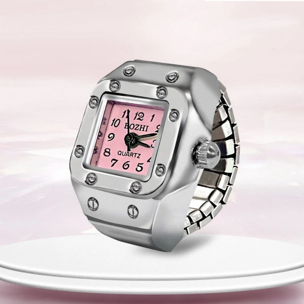 Jewelry Watches Men - Креативные кольцевые часы с квадратным циферблатом,