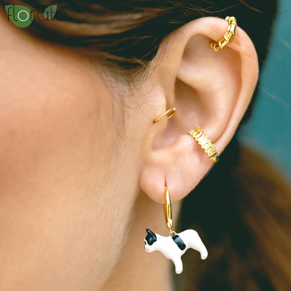Ear Cuff No Piercing - 1 шт. позолоченные серьги-клипсы из циркона