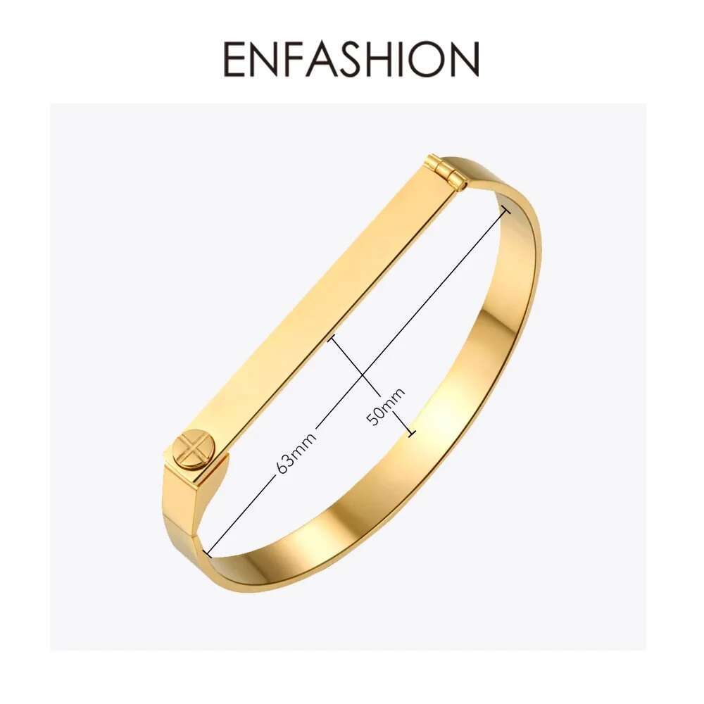 Cuff Bangle Bracelet - Enfashion персонализированный браслет с гравировкой имени