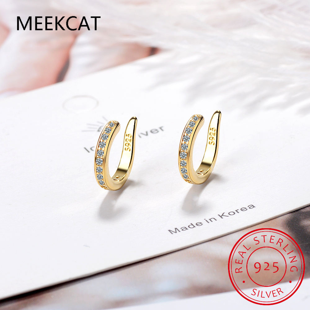 Ear Cuff No Piercing - Серьги-клипсы из стерлингового серебра 925 пробы