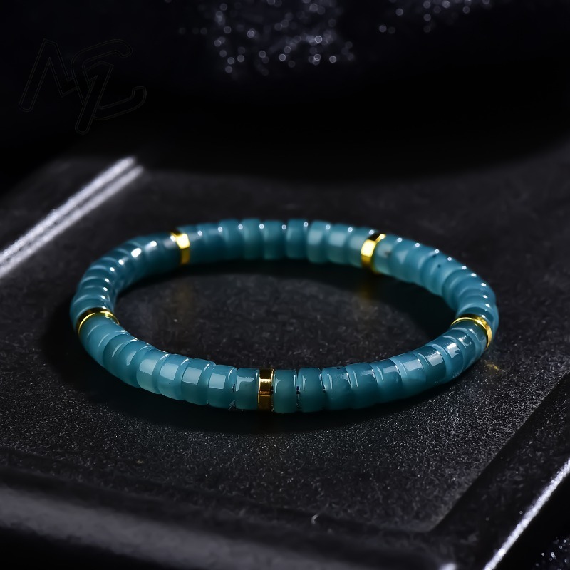 Jewelry & Watches Ltd - Браслет из натурального жадеита с бусинами-абакусами