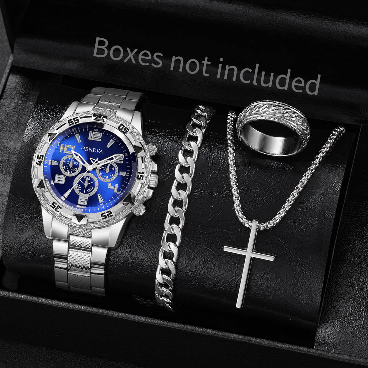 Jewelry Watches Men - 4 шт./компл. Модные мужские деловые часы,