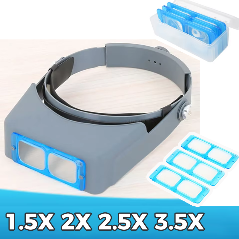 Jewelry Eyewear Watches & Accessories - Лупа-очки Optivisor 1.5X/2X/2.5X/3.5X с 4 линзами