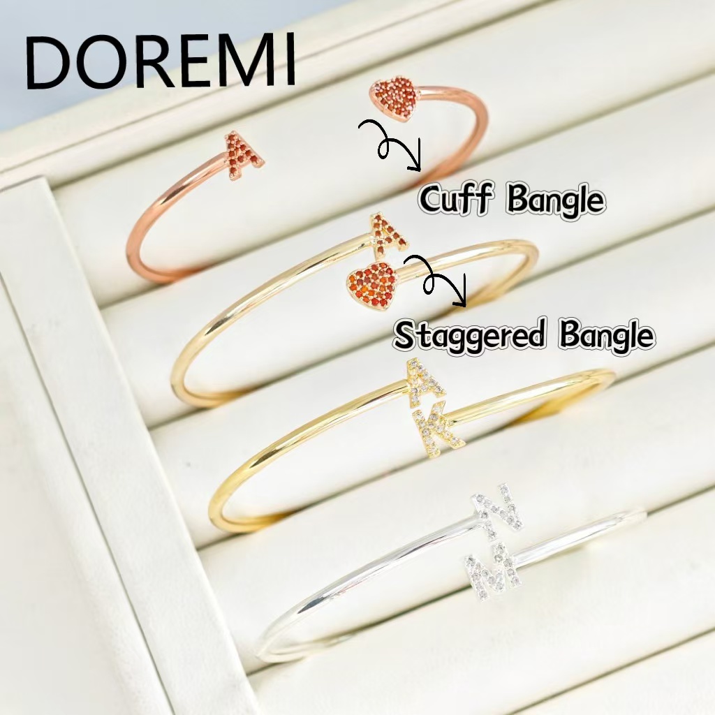 Браслеты DOREMI с буквами на з – обзор и цена Cuff Bangle Bracelet