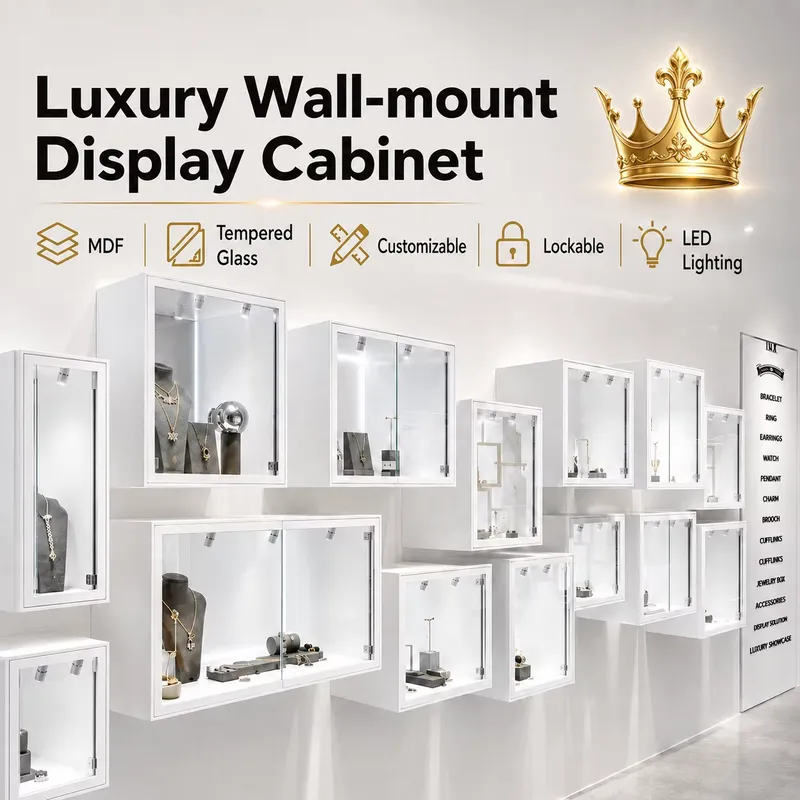 Настенный витринный шкаф с LED – обзор и цена Jewelry And Watches Store