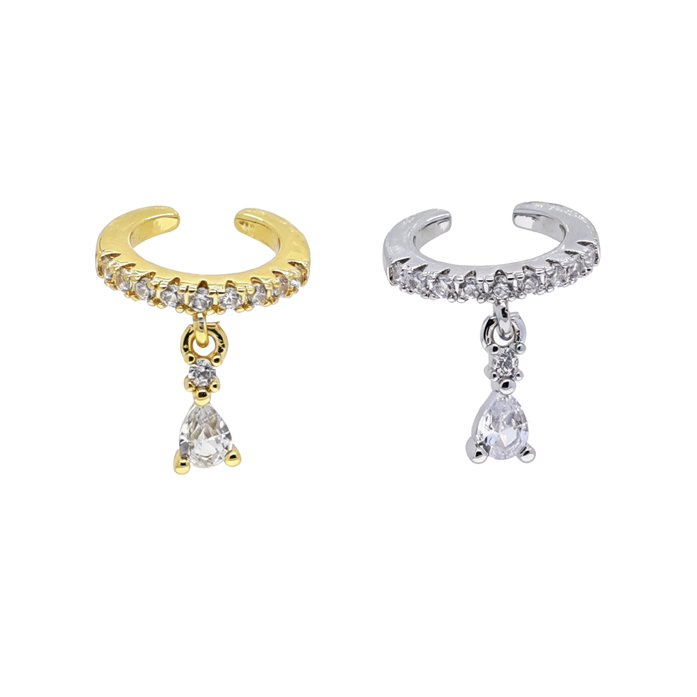 Серьги-каффы с микро-паве из ф – обзор и цена Ear Cuff No Piercing
