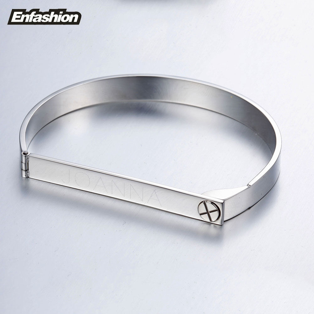 Enfashion персонализированный  – обзор и цена Cuff Bangle Bracelet
