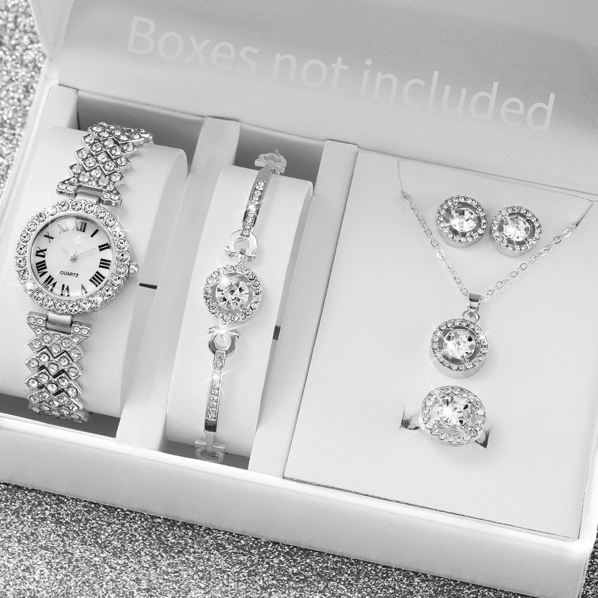 6 шт./компл. Роскошные женские – обзор и цена Jewelry Watches For Ladies