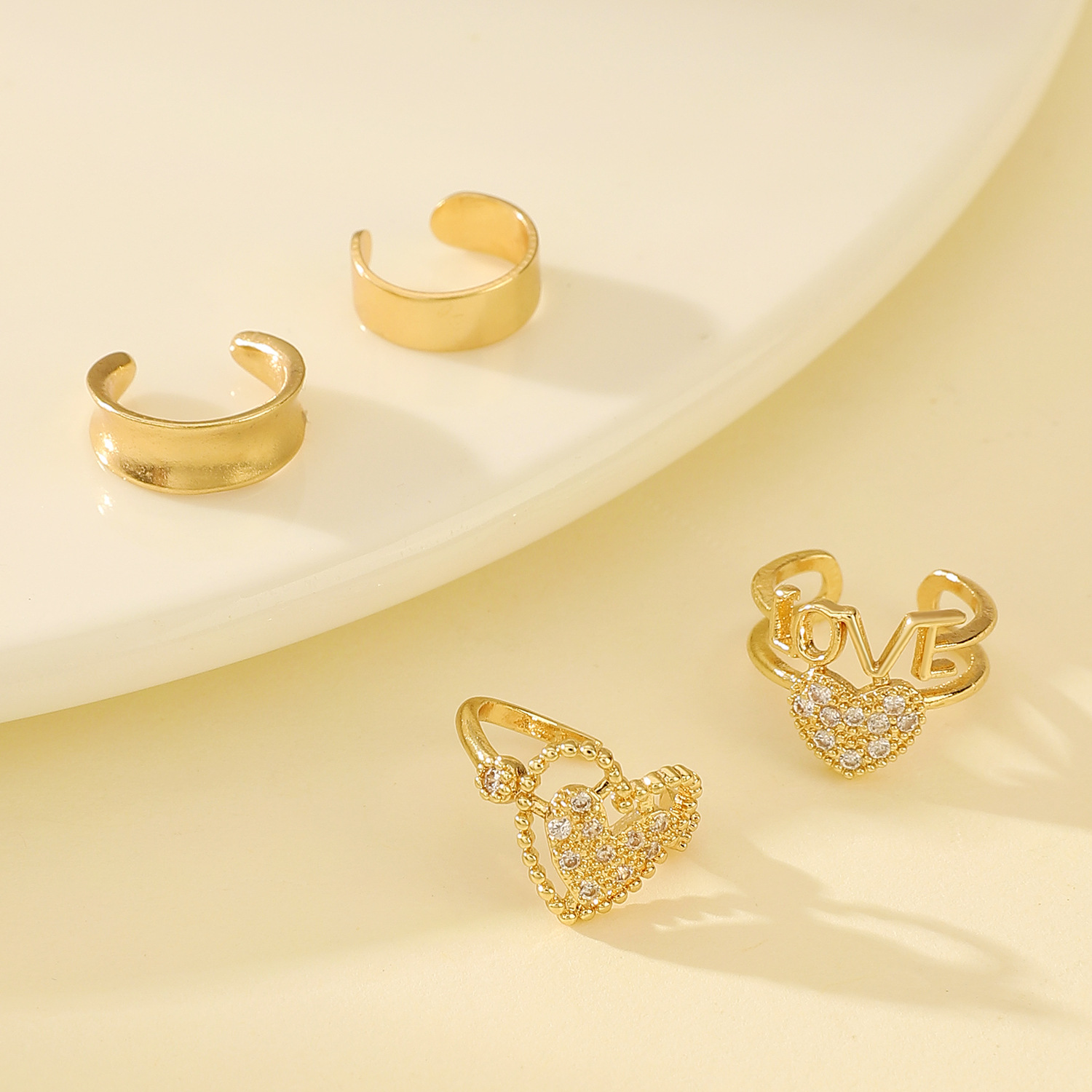 Корейские модные циркониевые с – обзор и цена Ear Cuff No Piercing